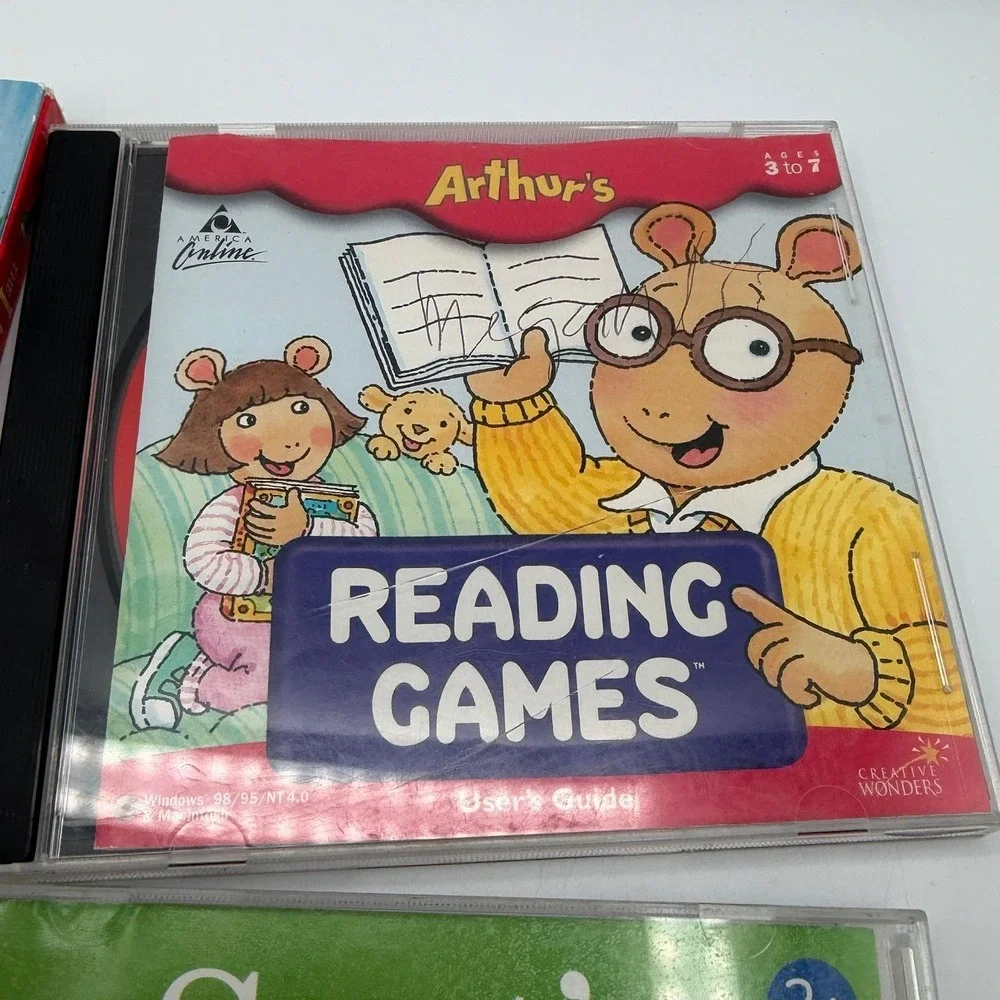 Kids CD ROM Game Lot Dora Care Bears Arthur Land Before Time Spot PC Mac
